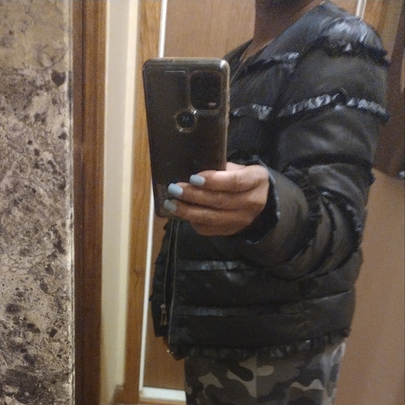 Michael Kors ruffle puffer jacket - Picture 7 of 7